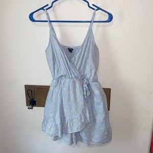 Blue floral romper size medium